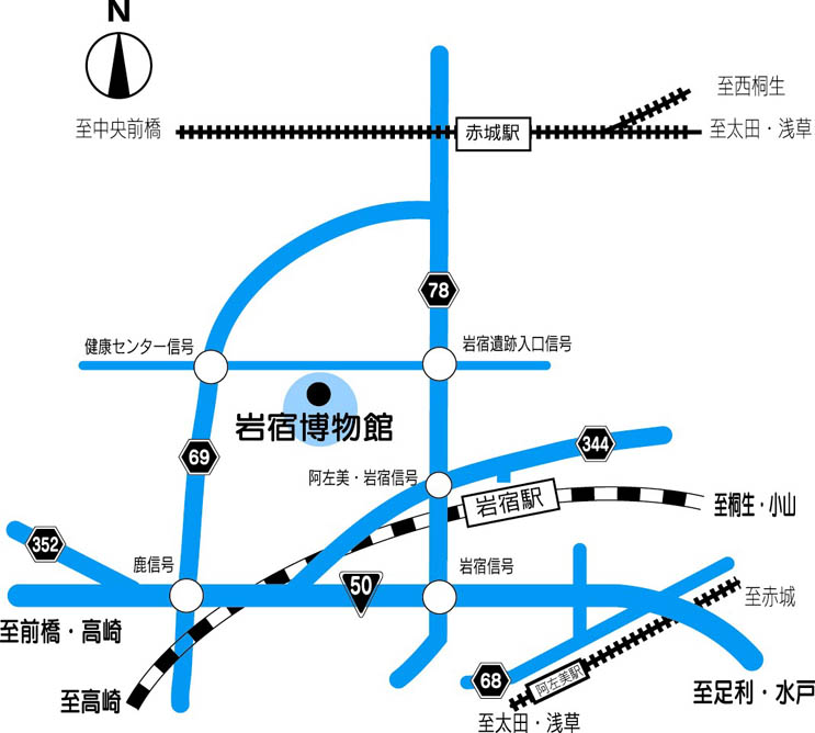 岩宿博物館1階 企画展示室への地図